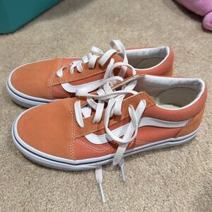 Vans Kids Sneakers in Bright Orange and White